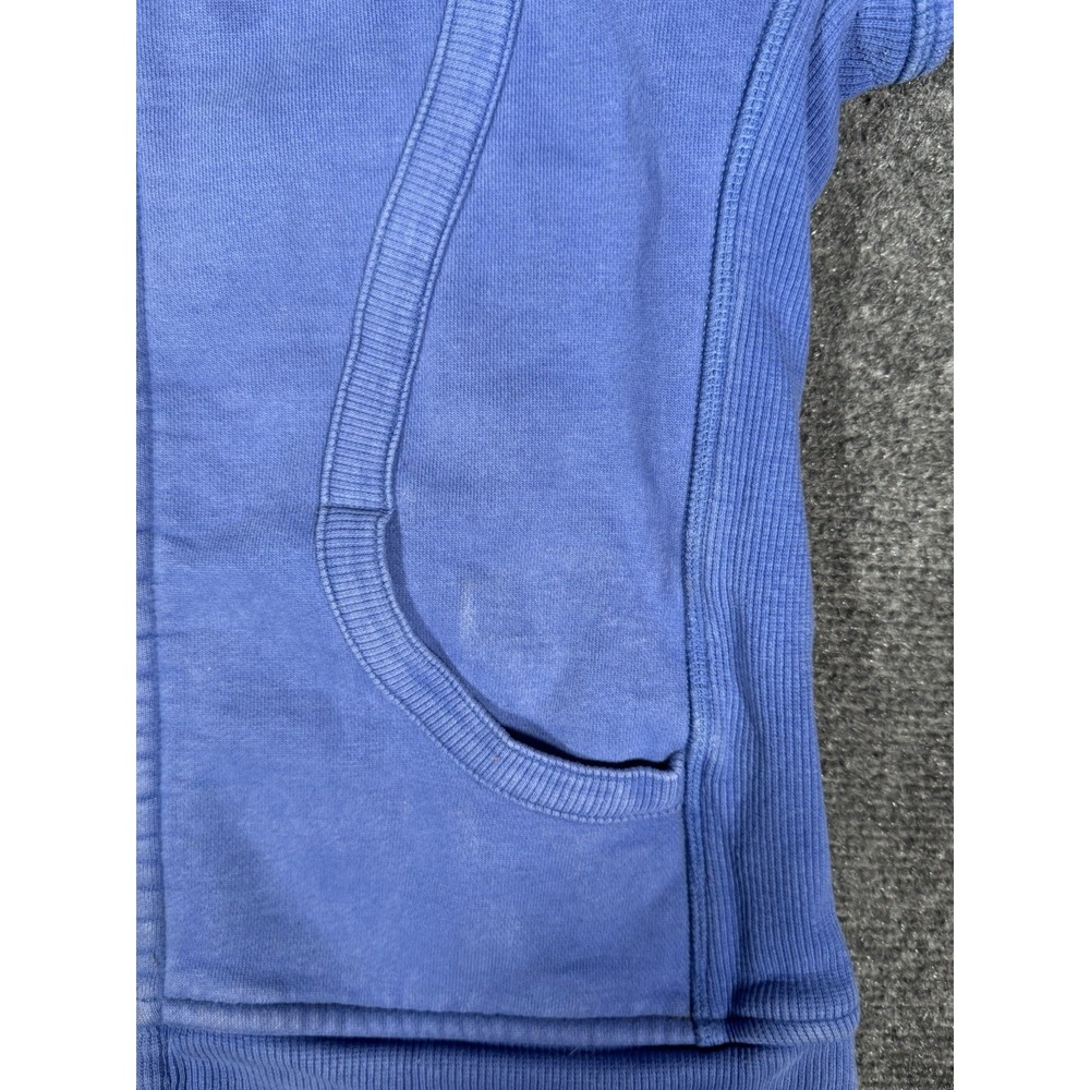 Vintage Lululemon Scuba Hoodie Womens‎ 6 Rocksteady Blue Cotton Fleece Full Zip - Picture 11 of 16